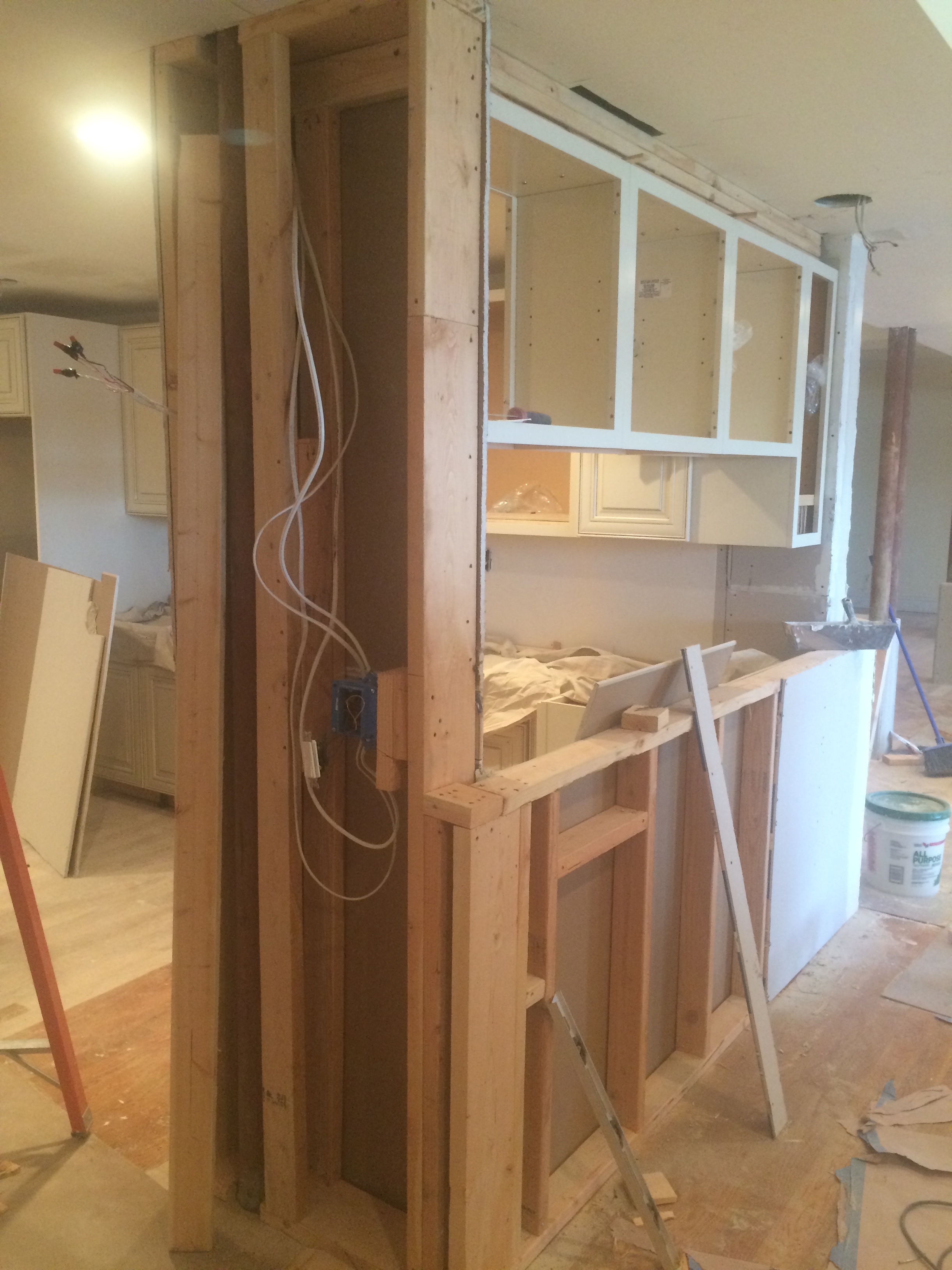 Kitchen Wall & Cabinets @ Residence (Peach Lake, NY)