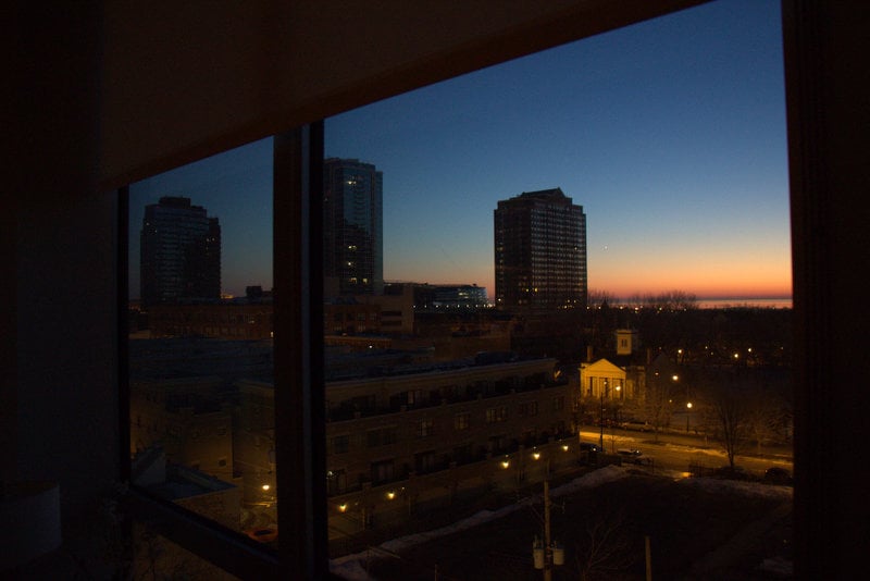 Sunrise Overlooking Lake Michigan, March 2015