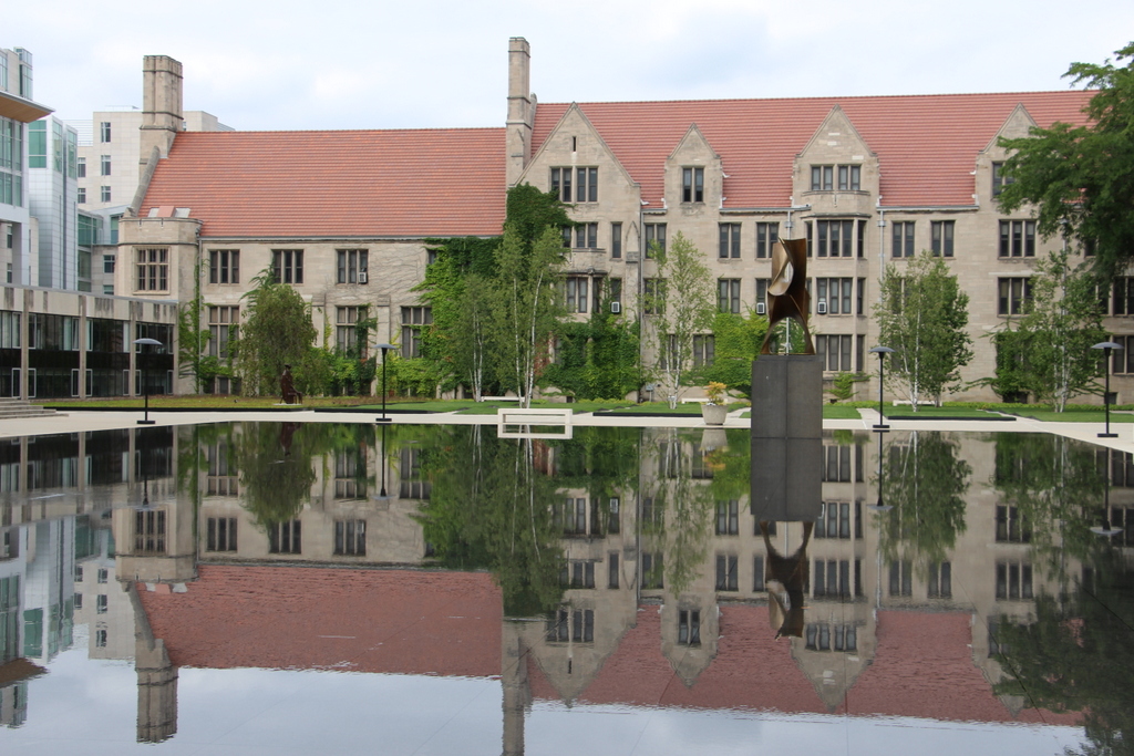 Reflection Pond, Law Library, University of Chicago