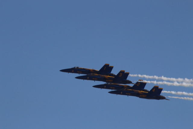 Blue Angels "Echelon" Formation, MCAS Miramar Airshow, Fall 2015