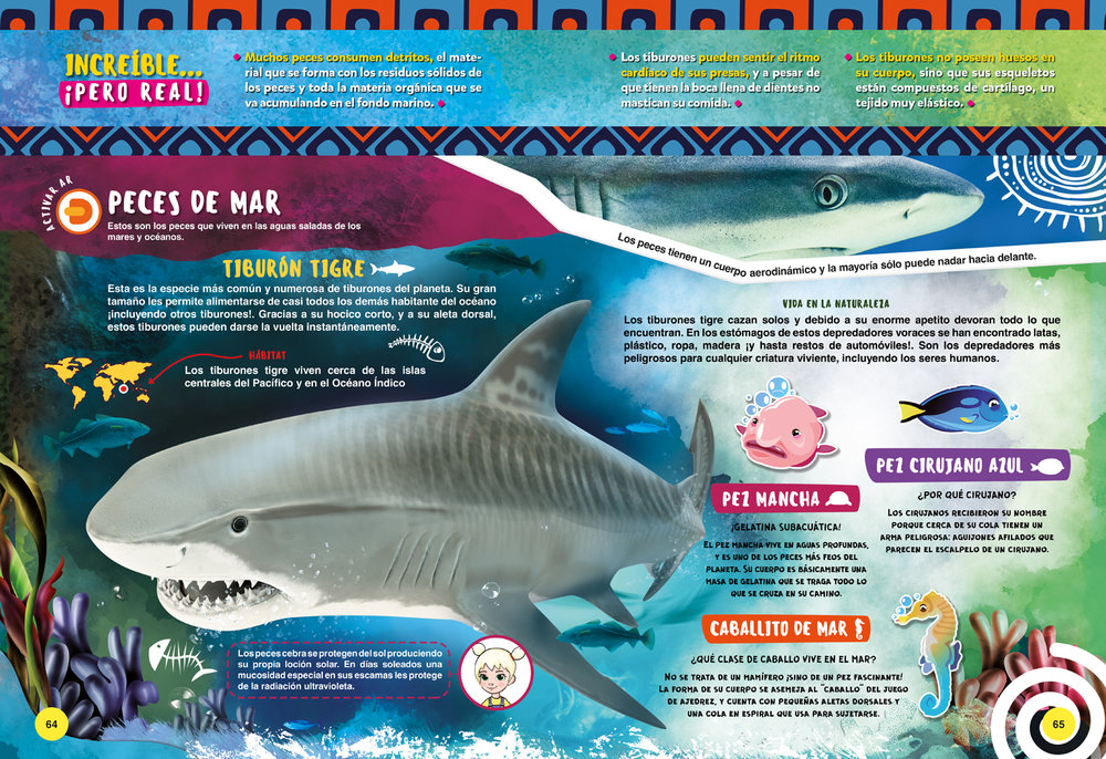 Tigres, tiburones y otros animales en 3D con realidad aumentada
