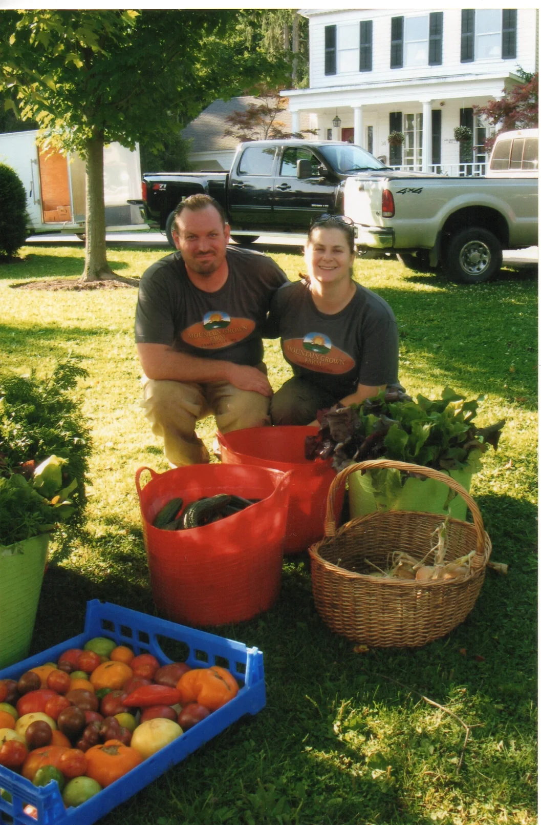 Farmers Kevin and Lacey in Cazenovia, NY in 2014.