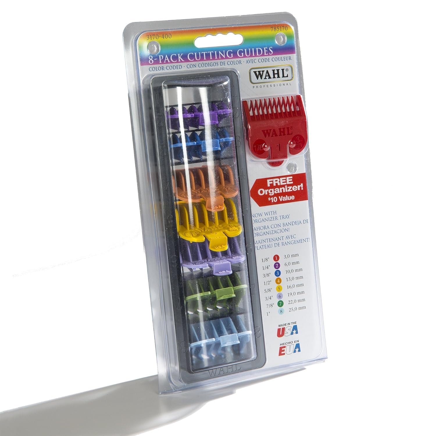  Wahl Professional Wahl WHLCMB Professional Color Coded Cutting Guides with Organizer