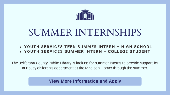 Summer Internships. View More Information and Apply.