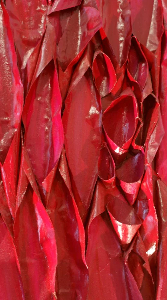 detail of Quinacridone Embrace - painting by Tiffany Gholar