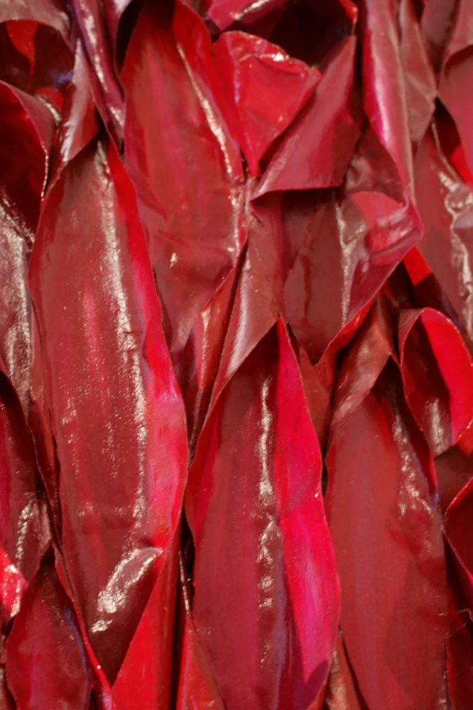 detail of Quinacridone Embrace - painting by Tiffany Gholar