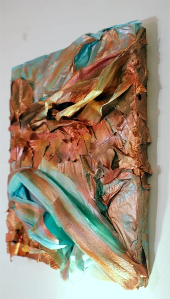 Sonnet in Copper and Verdigris - painting by Tiffany Gholar