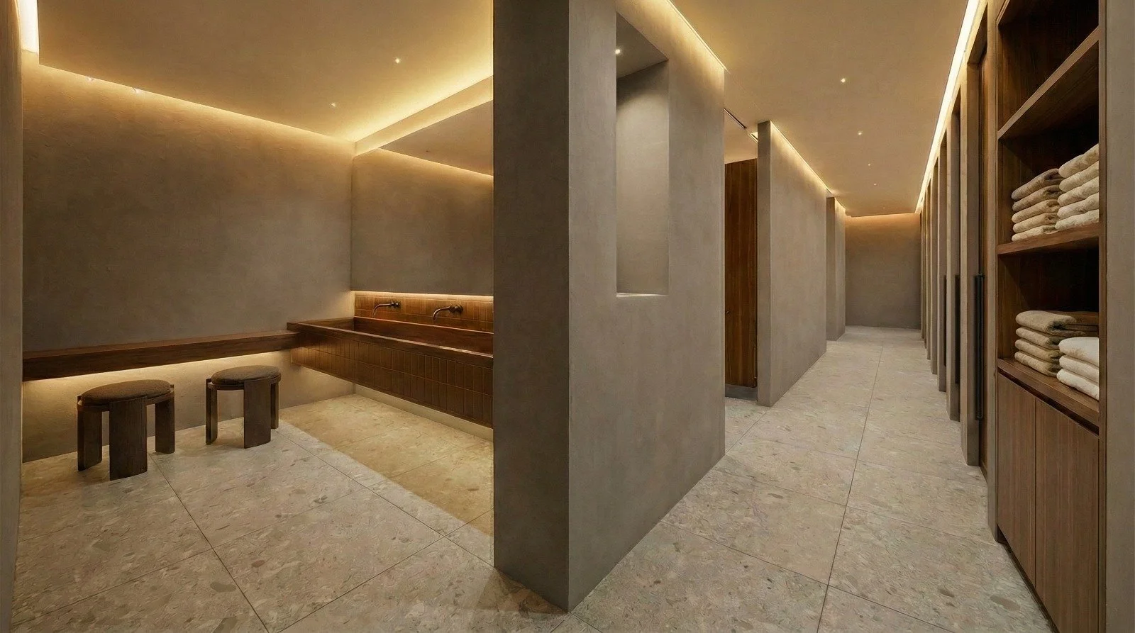changing rooms for wellness club, Spain