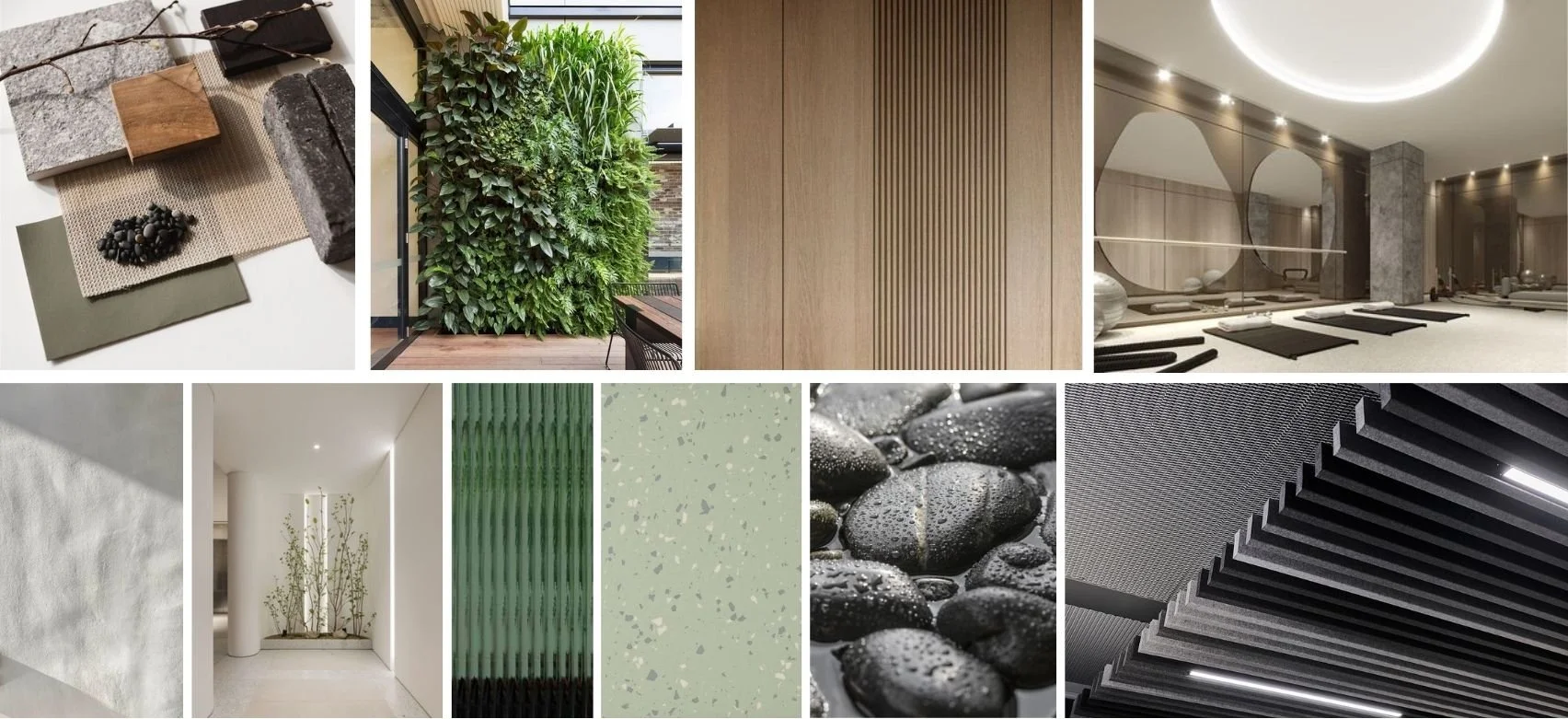 Fusion Birmingham gym wellness spa interiors moodboard Biofit