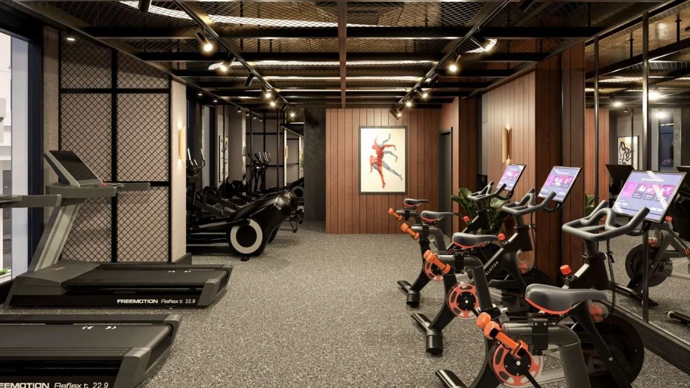 Fusion Students Leeds gym cardio room by Biofit