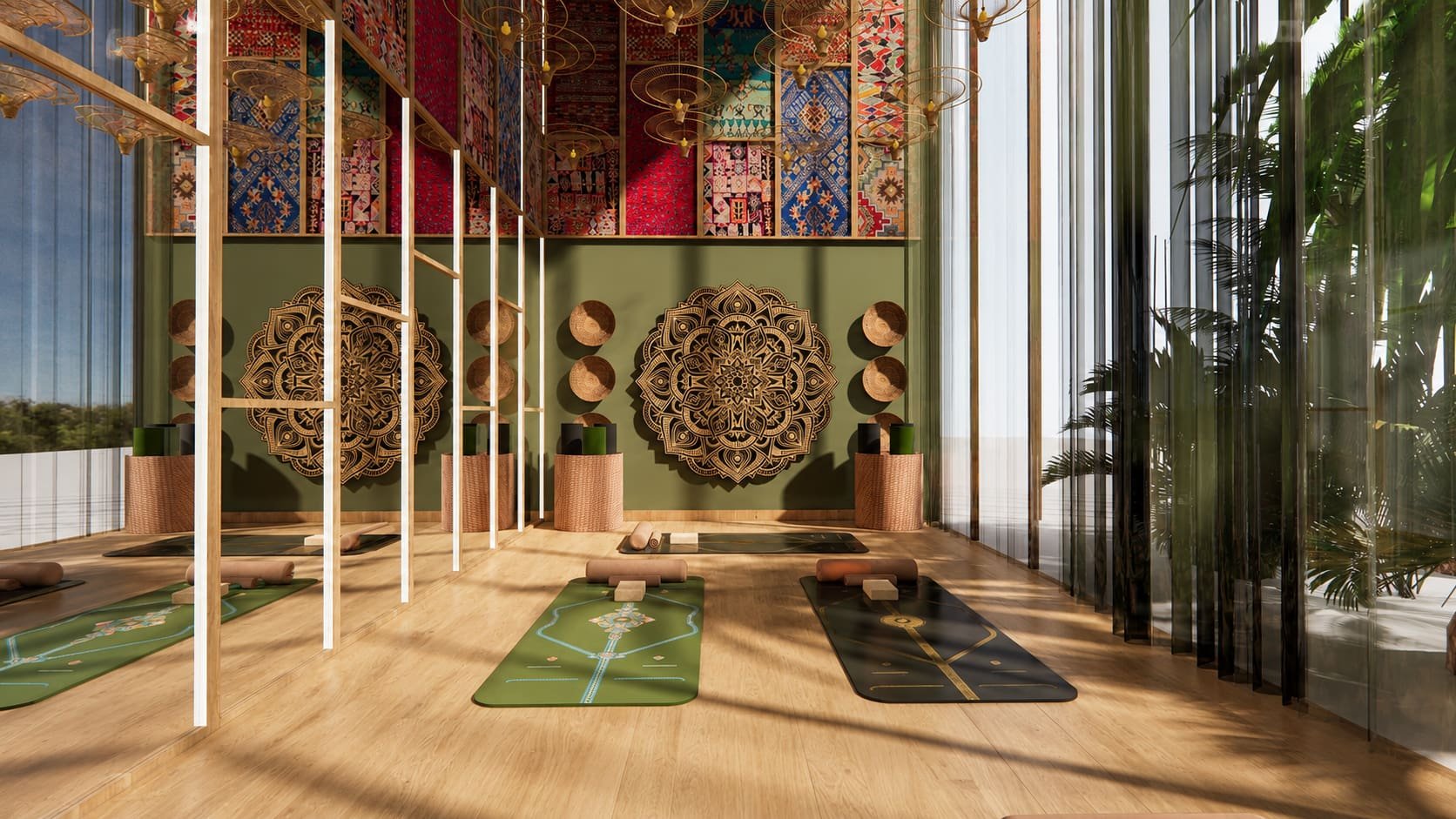 Fusion Students Lordship Lane London yoga room design by Biofit