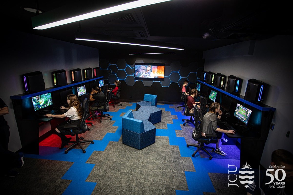 Designing Esports room interiors (gaming rooms) for university student  accommodation contexts — wellness spaces + gym consultants