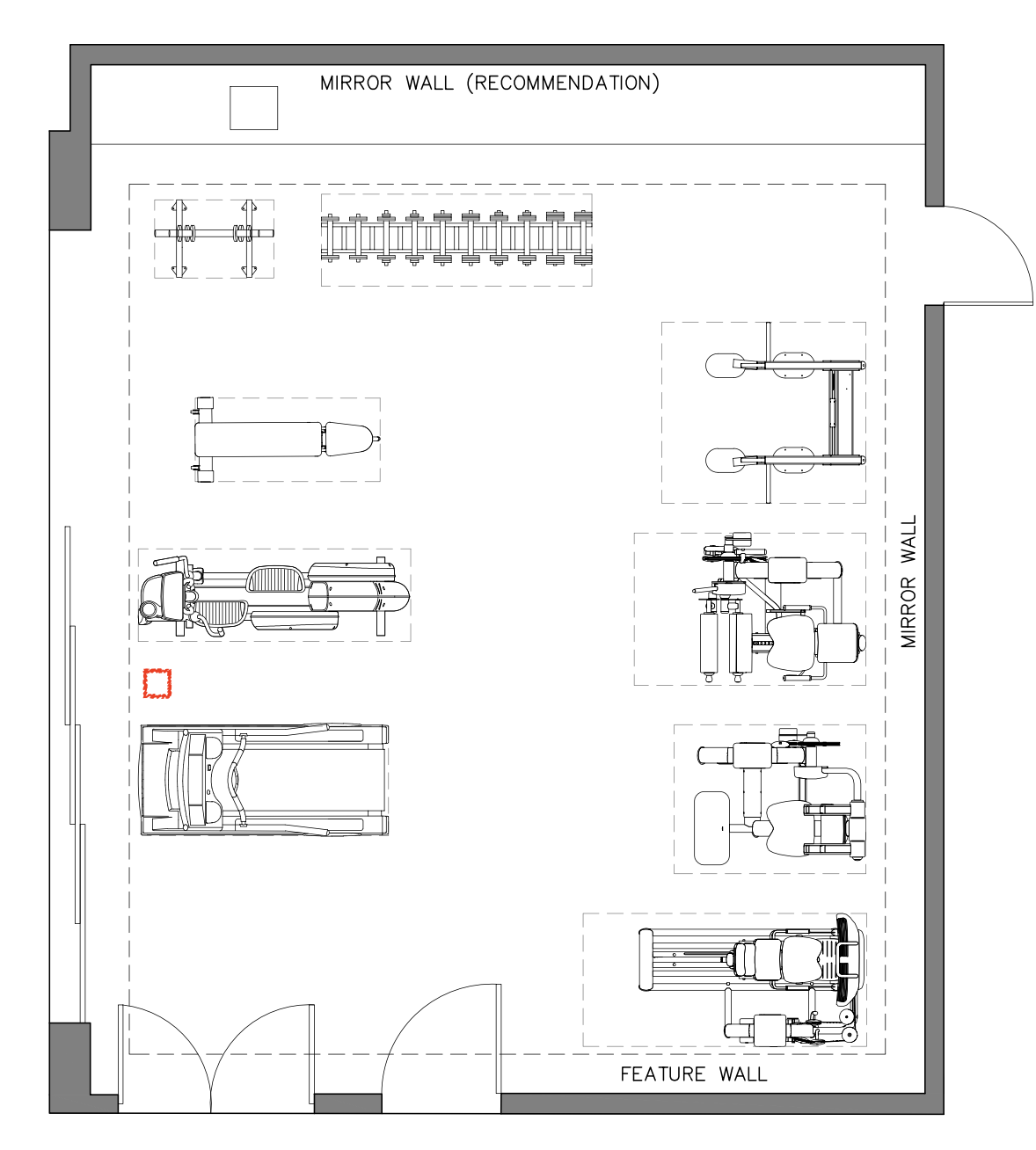 residential gym layout, Houston, Texas, USA by Biofit