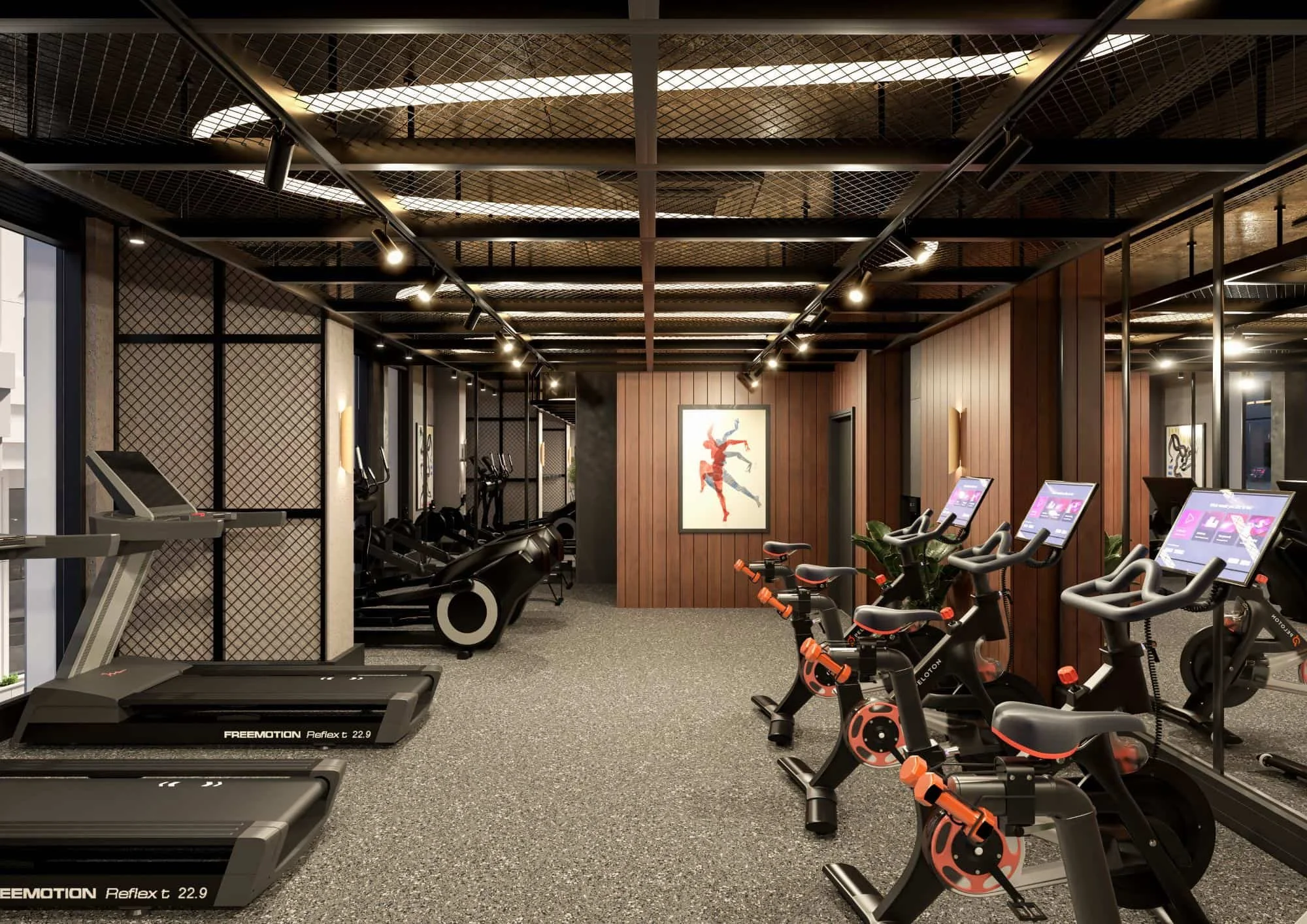 student accommodation luxury gym design by Biofit for Fusion Students