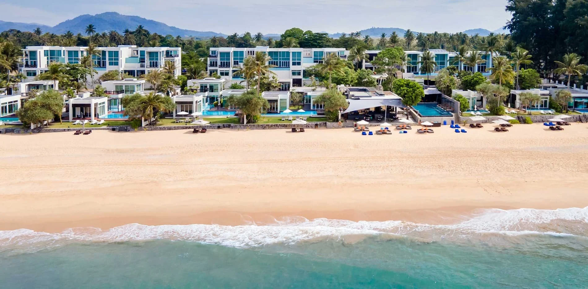 Aleenta Phuket Resort Spa aerial view from beach