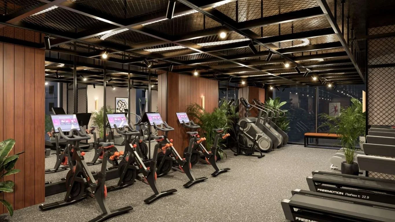 Fusion Leeds student gym cardio room design by Biofit