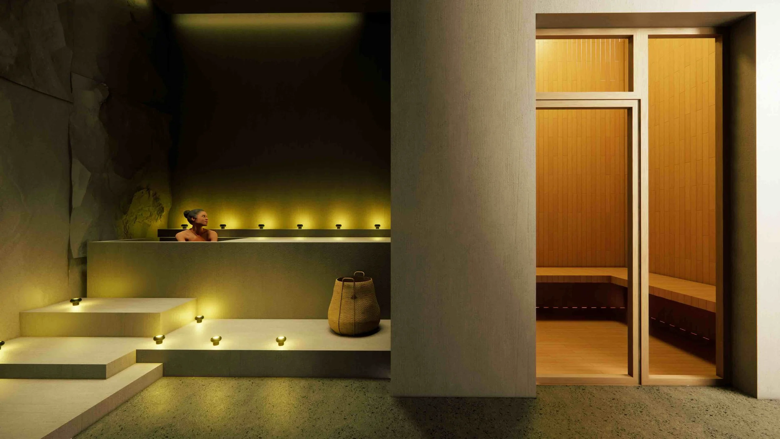 Hydrothermal + thermal suite interior design by Biofit