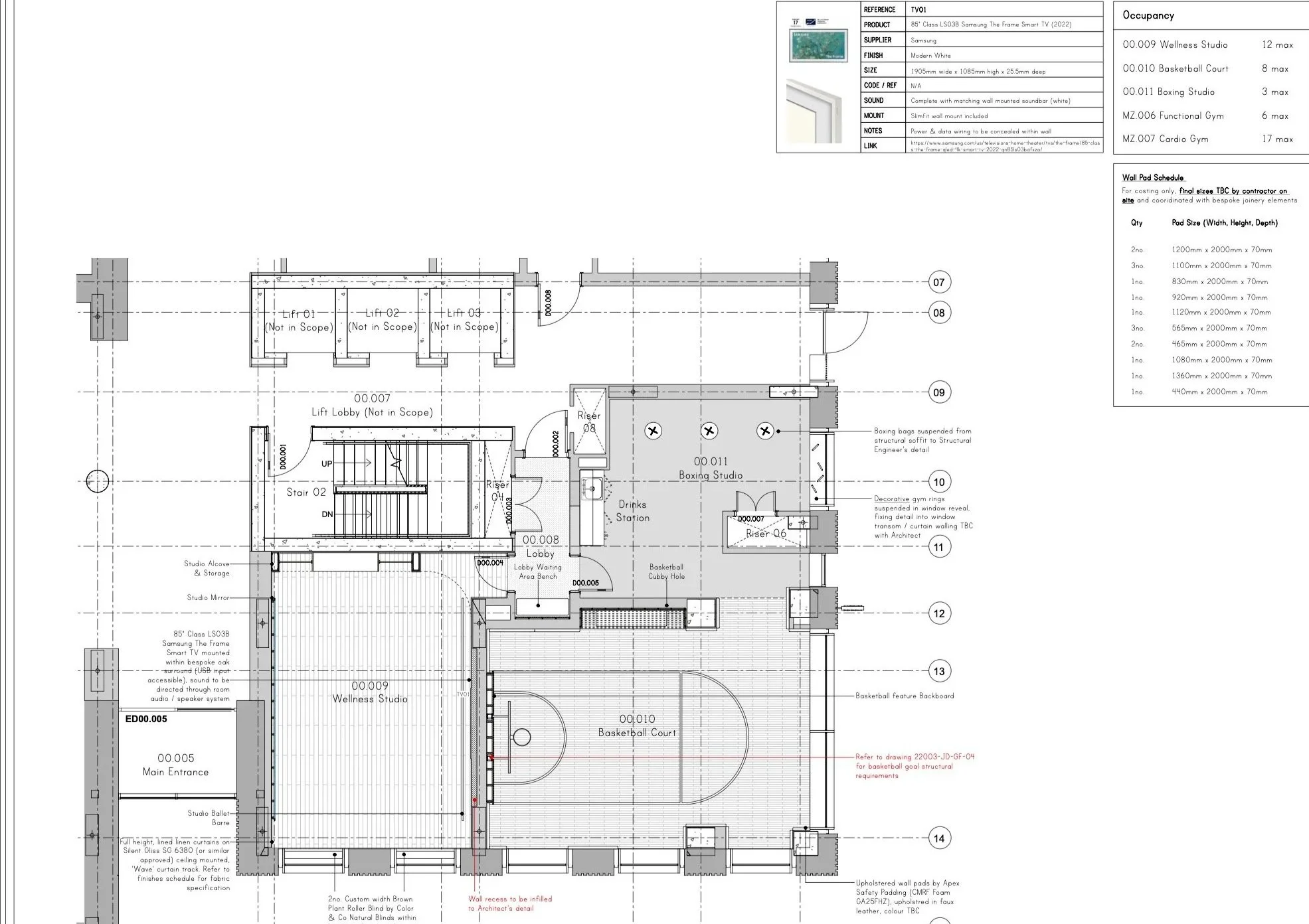 General Arrangement plan of Ground Floor Leisure Spaces for Fusion Students Brent Cross Town London by Biofit