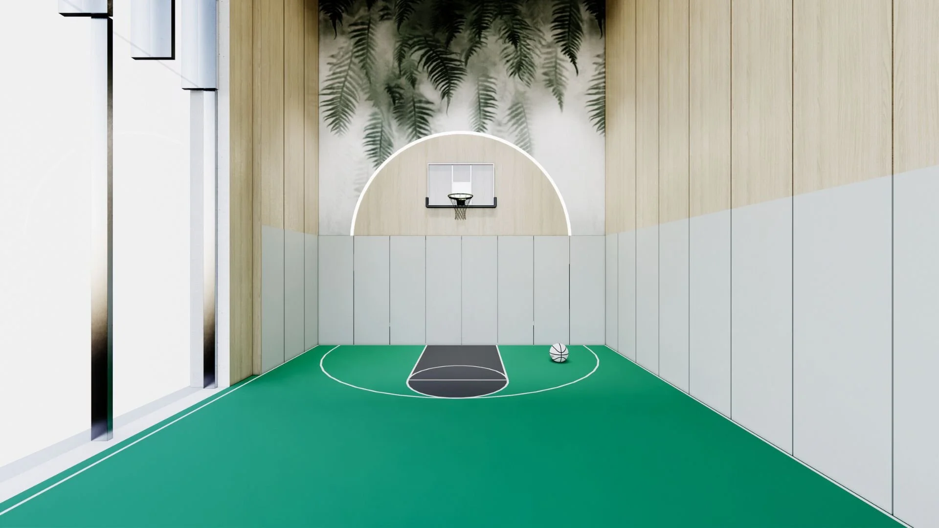 indoor basketball court design for Fusion Students UK