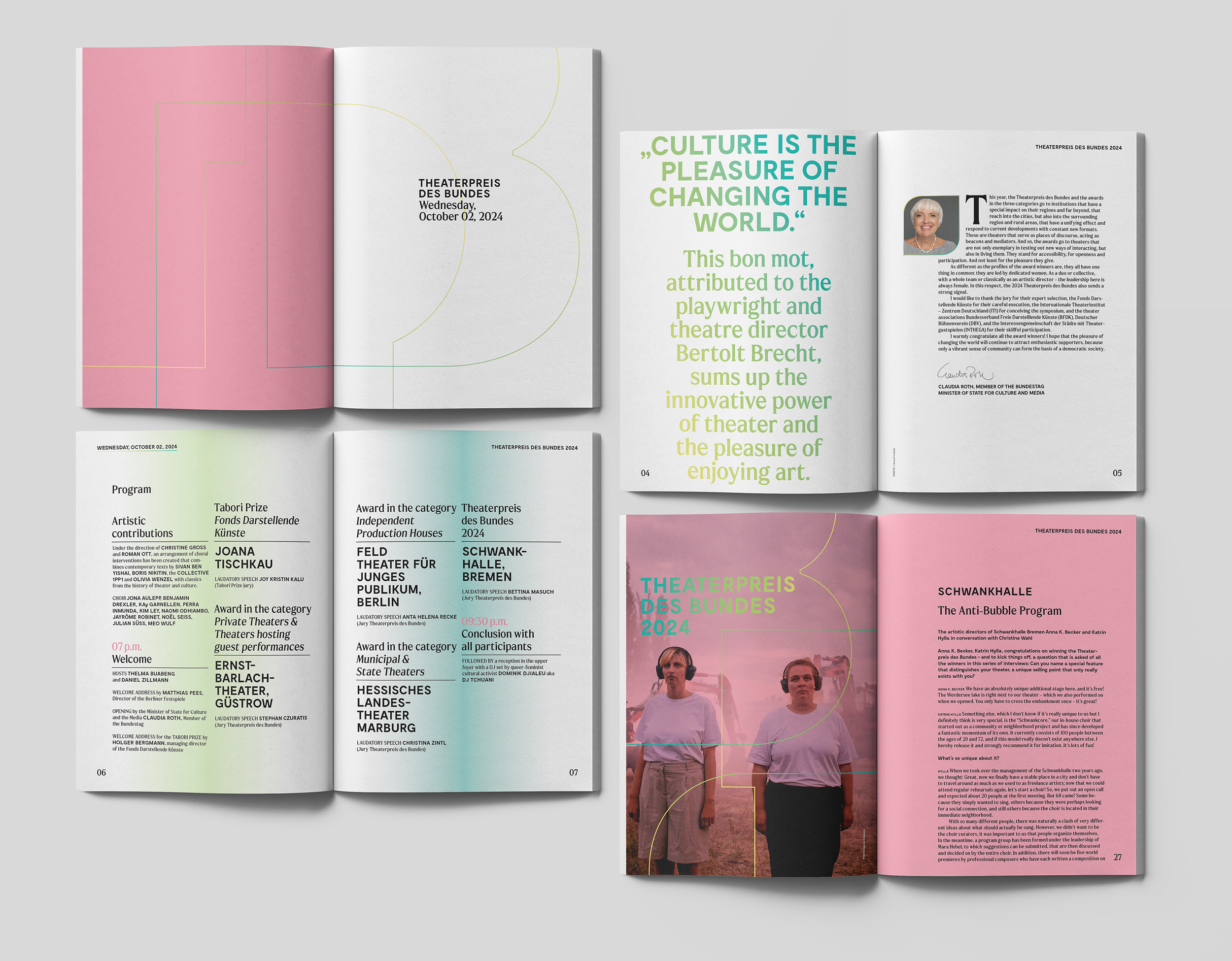 Theaterpreis des Bundes 2024 Programm-Booklet Doppelseiten