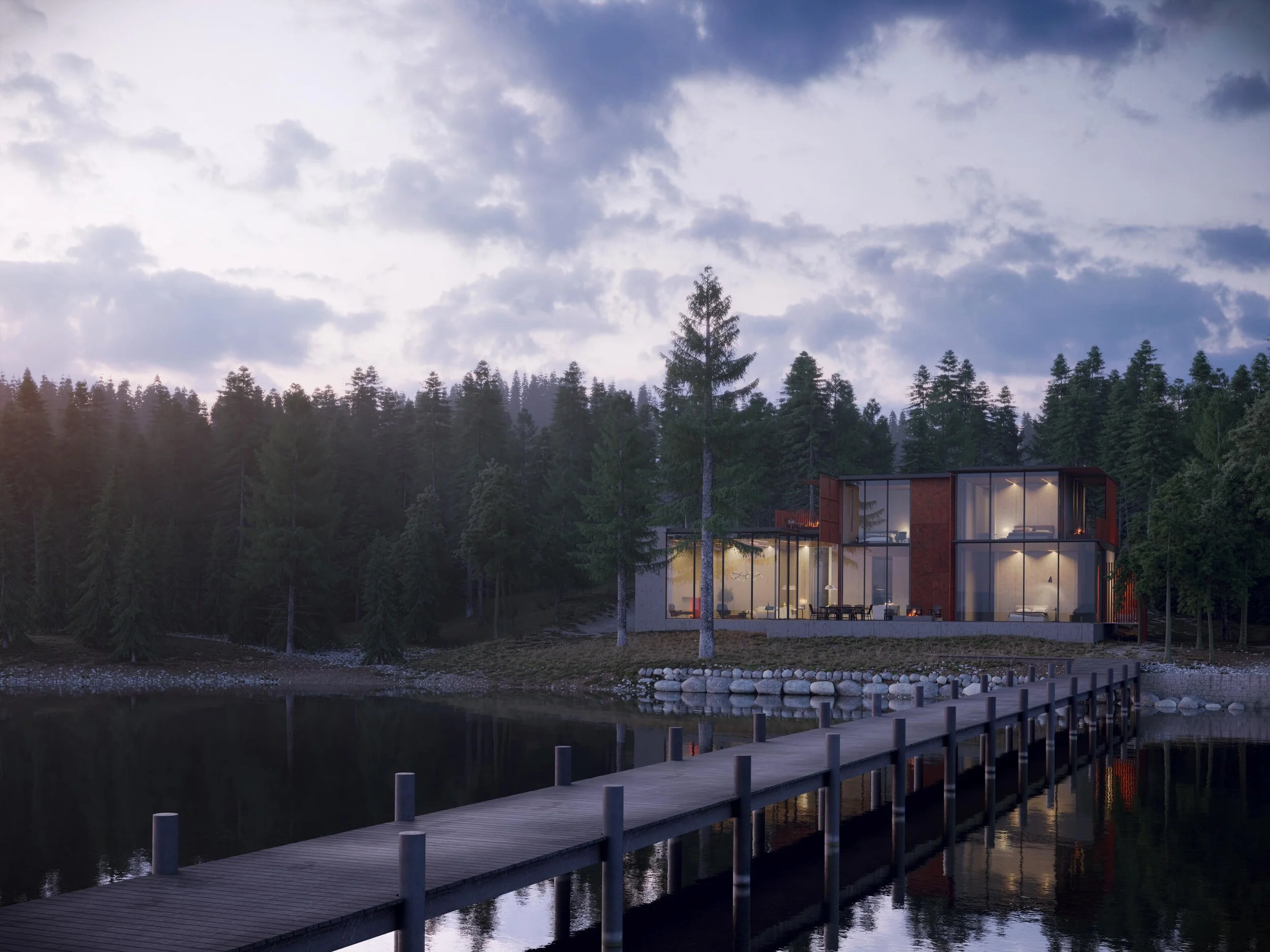 Magnin Architecture Quiet Walk Tahoma Main House