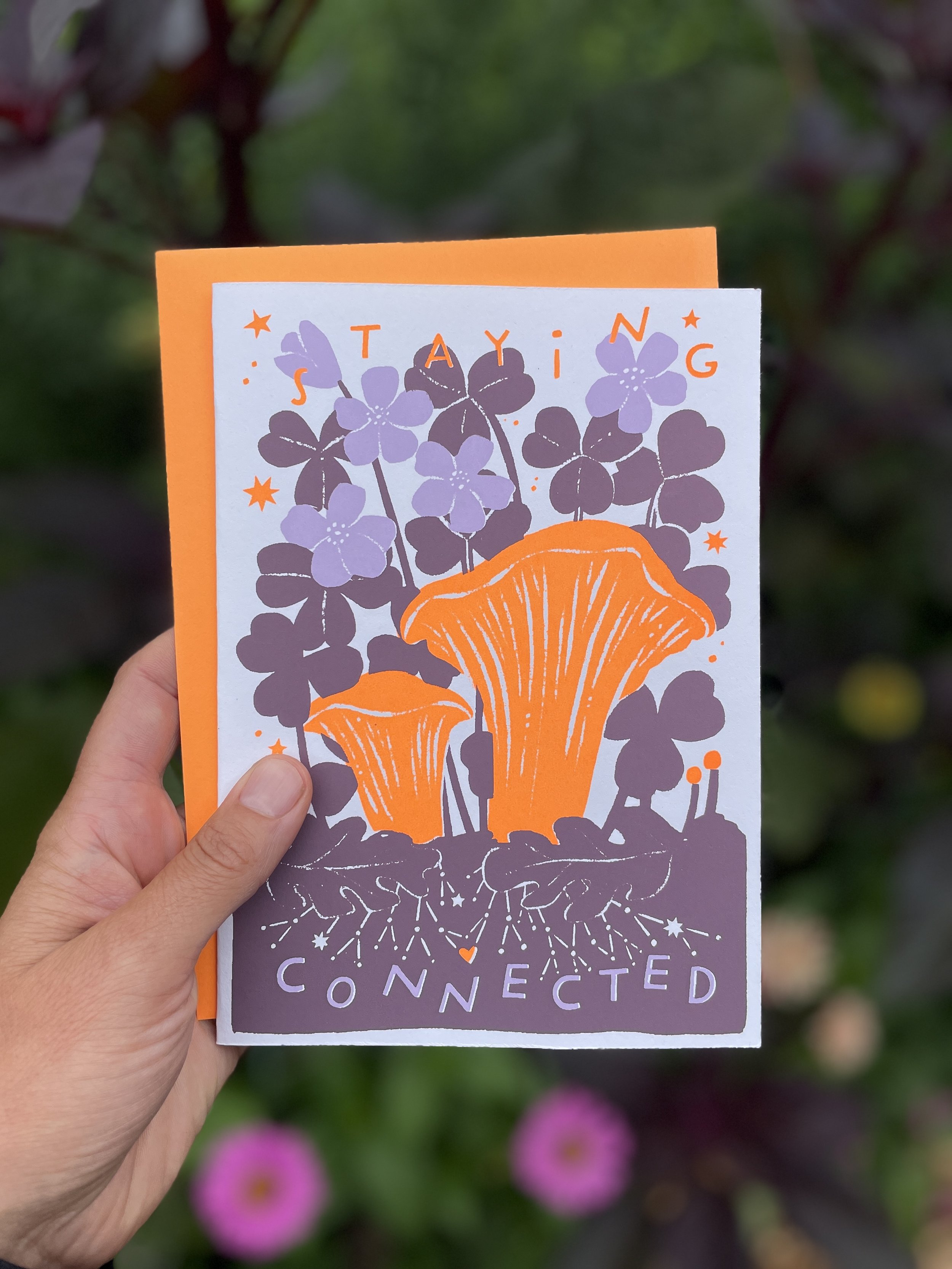 Staying Connected Screen Printed Card