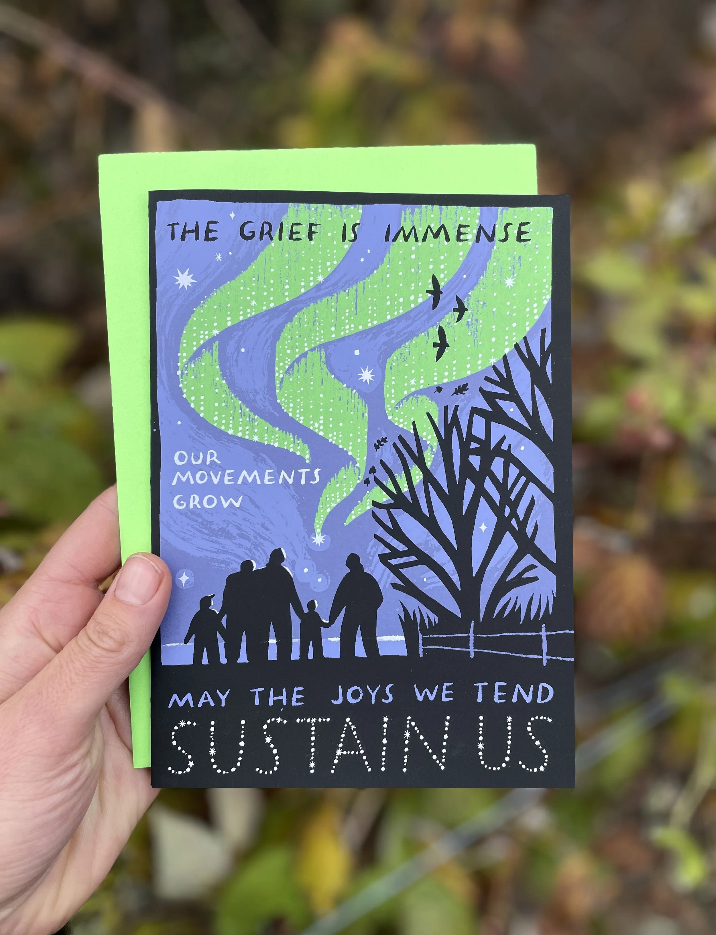 SUSTAIN US Screen Printed Card