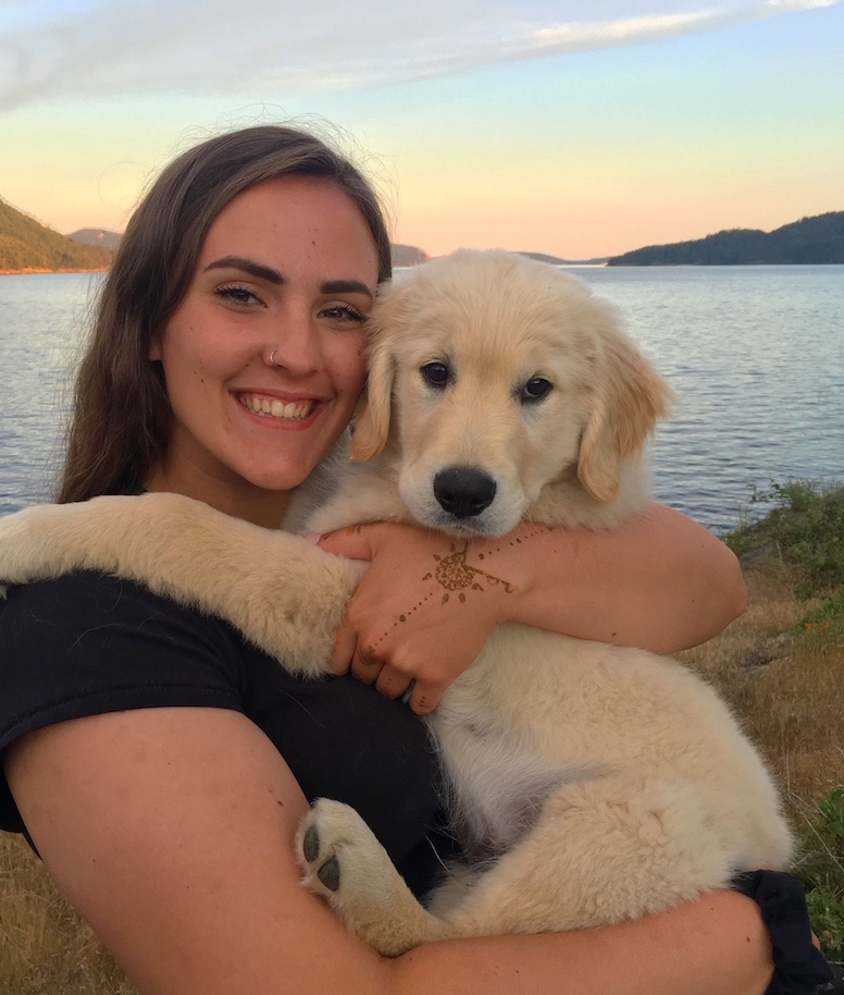 Mackenzee and puppy Winston