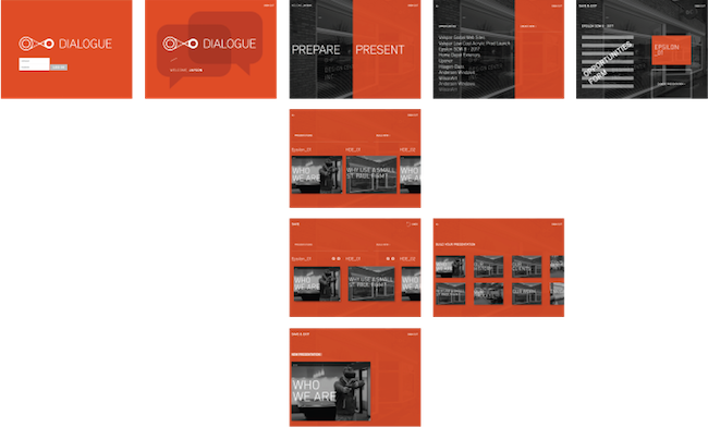 Towards the end of my internship experience, I worked ahead on some speculative design in my free time. Based on meeting I had with the client and project manager, I designed some of the screens for the presentation builder part of the app, and an i…
