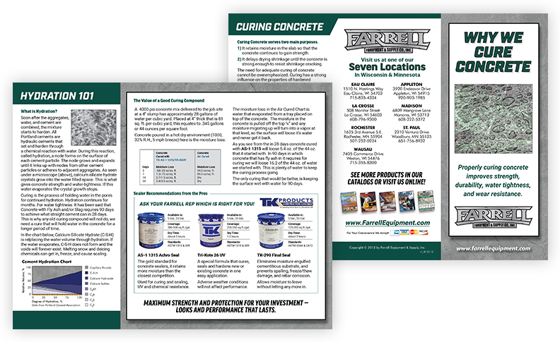 Tri-fold Brochure (Inside &amp; Outside)Farrell’s print advertising occasionally manifested in different kinds of postcards and brochures; we were continuously looking for ways to keep our work exciting and attention-grabbing for customers, as well …