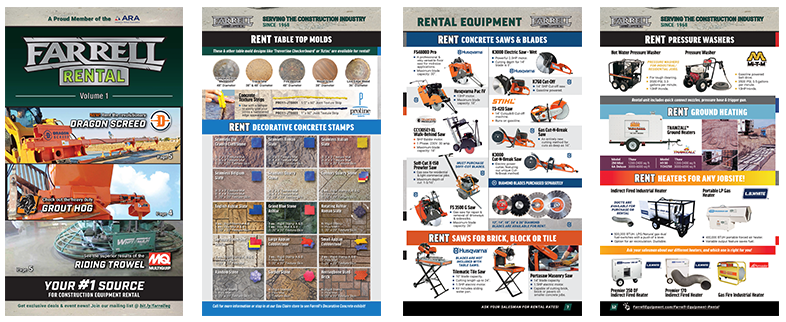 Another specialty booklet was one covering our rental products and equipment. This was another opportunity to redesign a Rental Catalog with more attention-grabbing design and information to generate more business for that service.