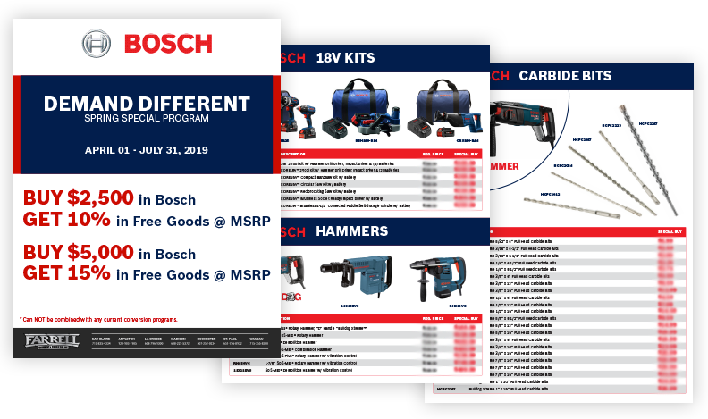 Manufacturer Deal Program Flyer (Multiple Pages)Priced flyers were another significant part of Farrell’s print advertising, and were great tools for our salesmen to bring deals on overstock, special deal programs, and brand new or used rental equipm…