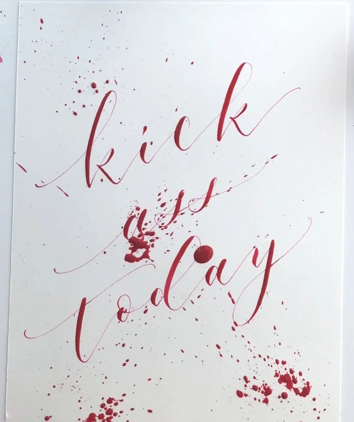 HOW TO Create Ink Splatters to Embellish Your Calligraphy — Crooked