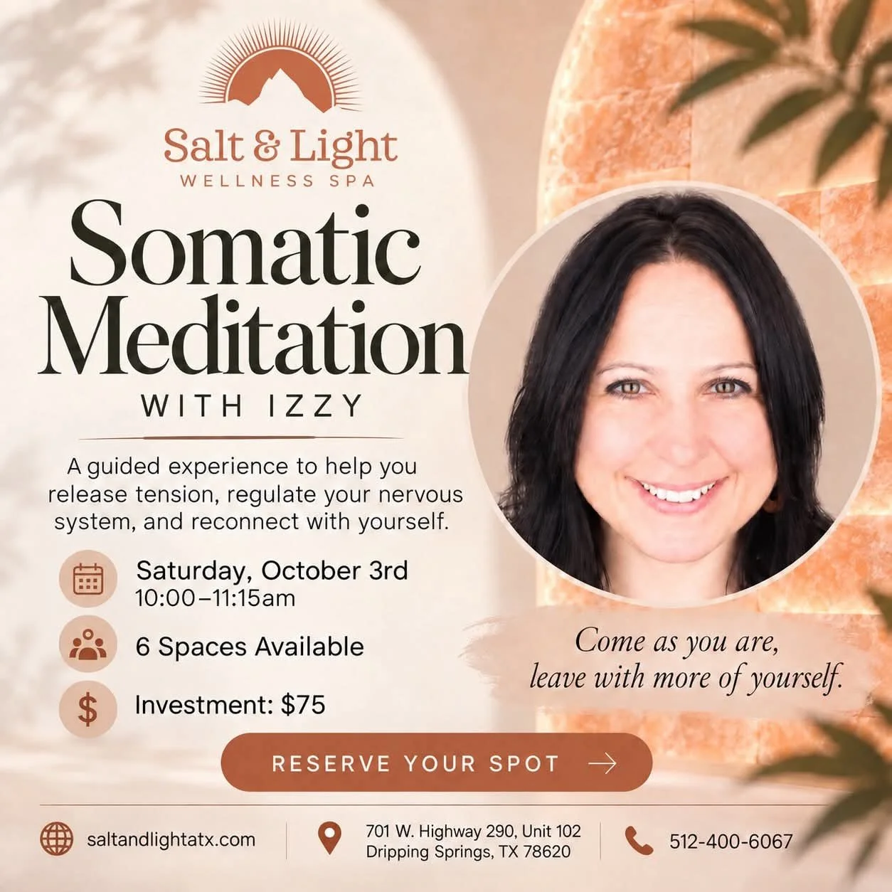Salt Room Somatc Meditation Group
