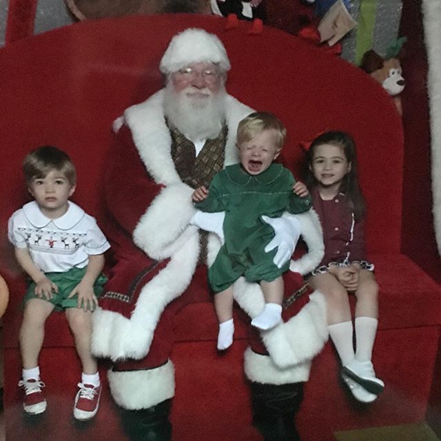 Santa!!!! Tucker's blood curdling cries broke my heart, but silver lining is that this will definitely be included in Tucker's wedding rehearsal slideshow one day...couldn't pass on an opportunity like that.