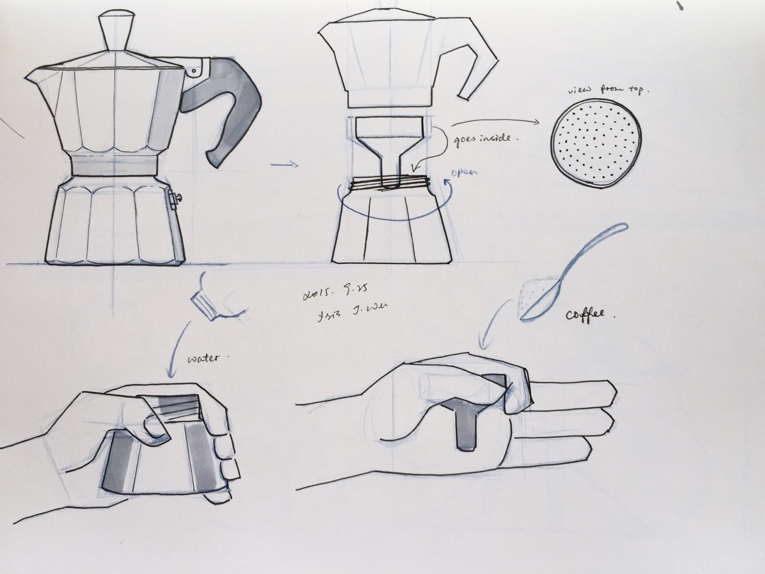 Making coffee with a Moka Pot