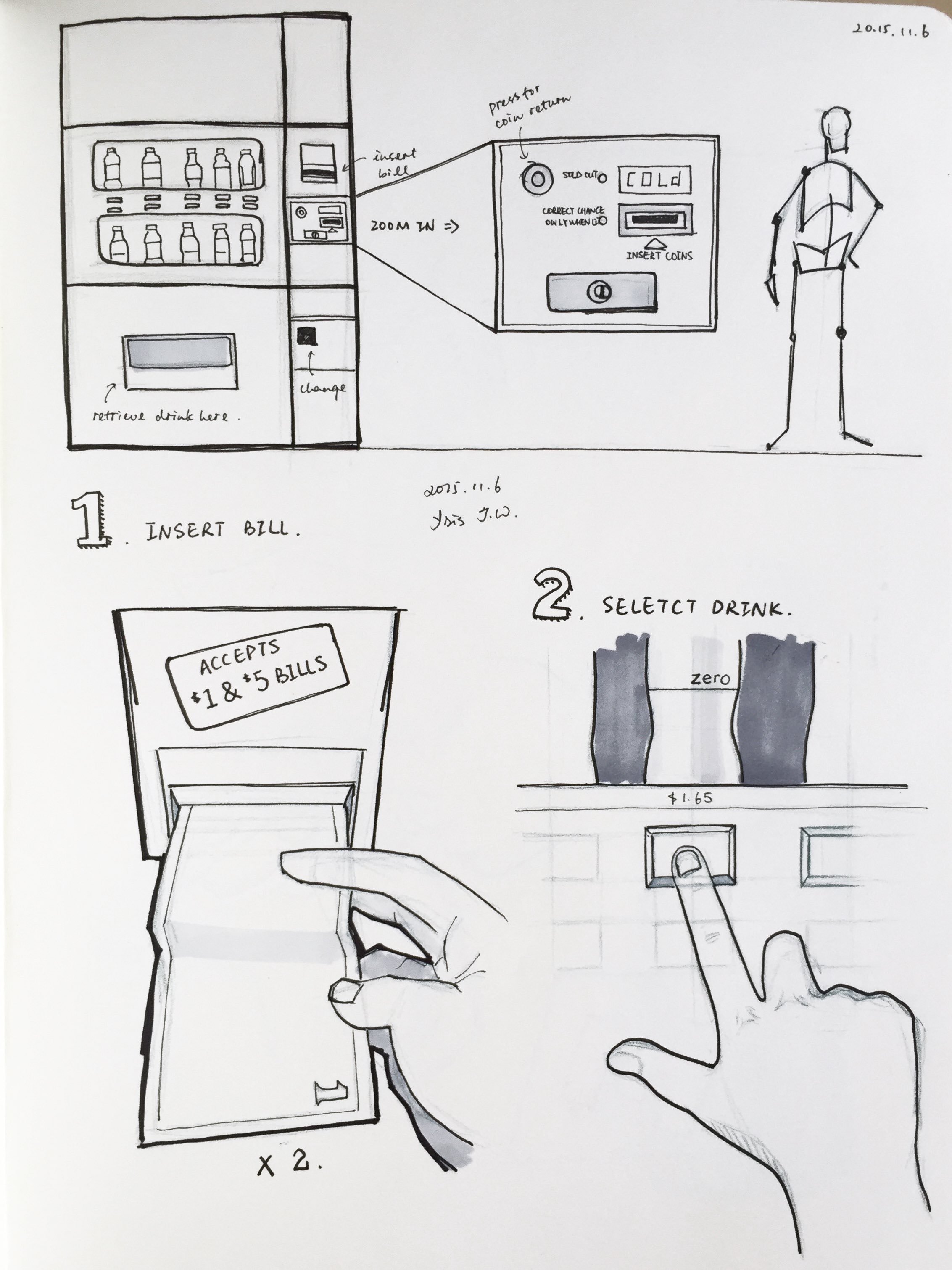 Buying Coke from vending machine, part 1