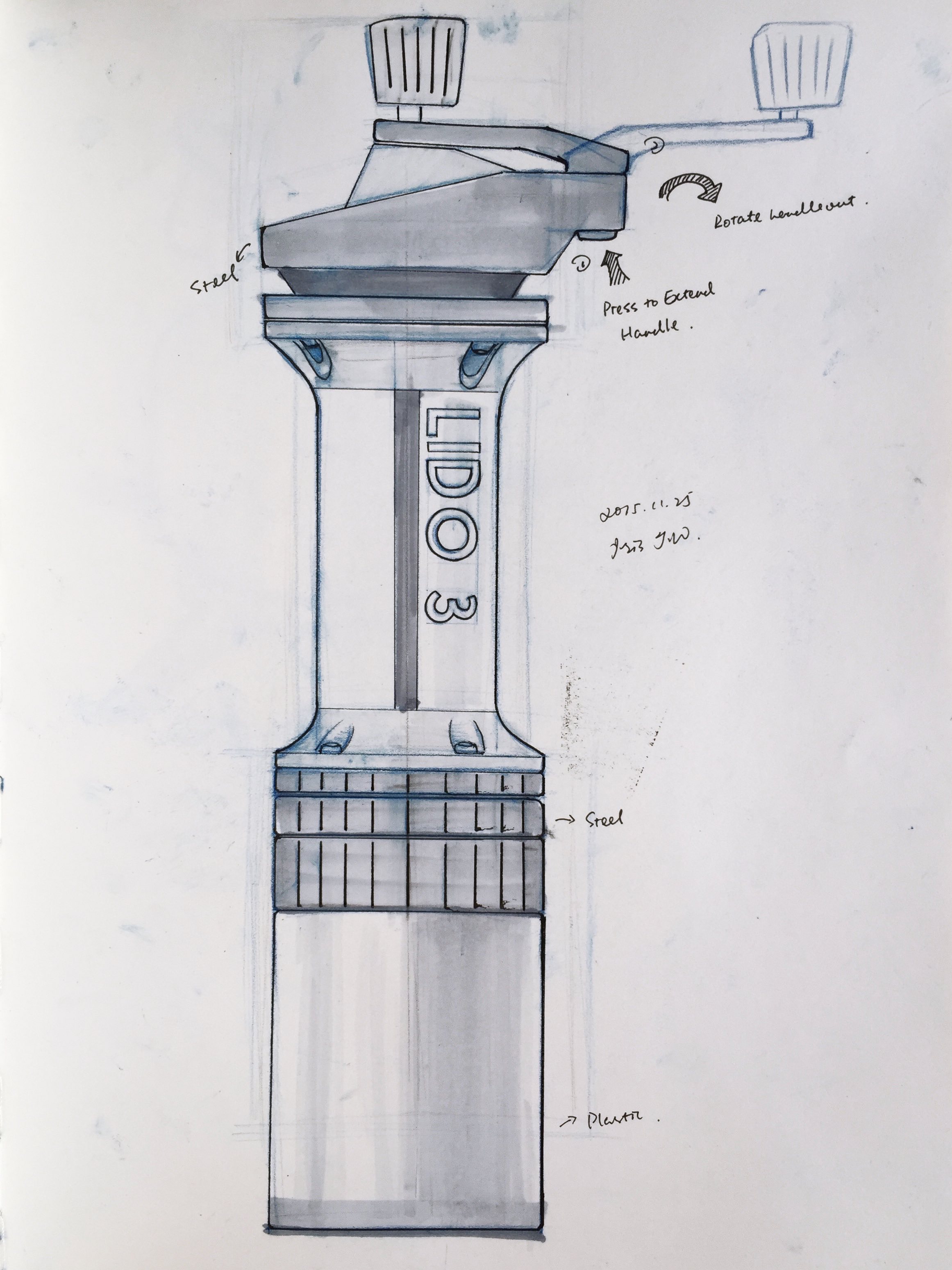Study of the Lido 3 coffee grinder