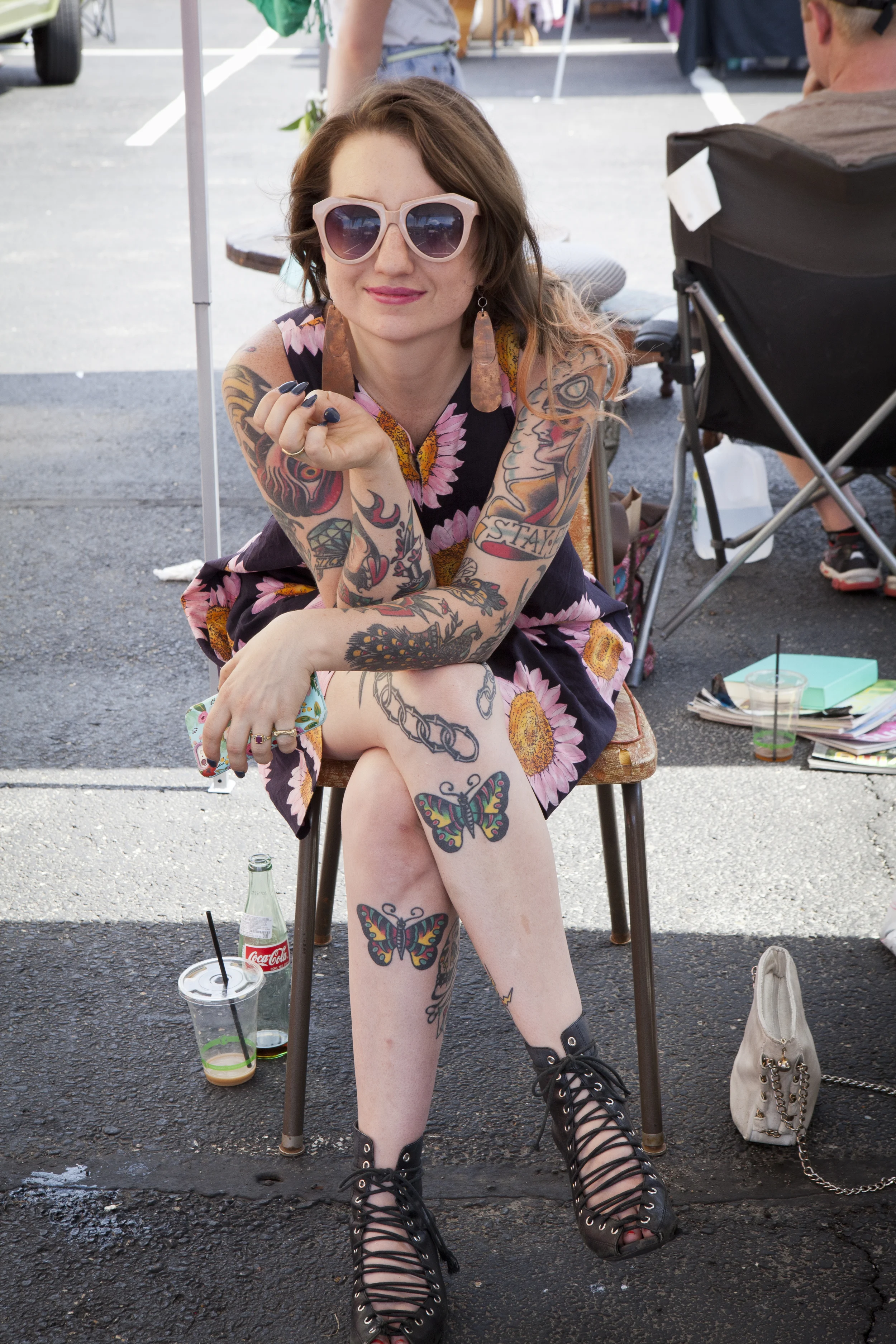 Flea market vendor, Neighborhood Flea, Pittsburgh.