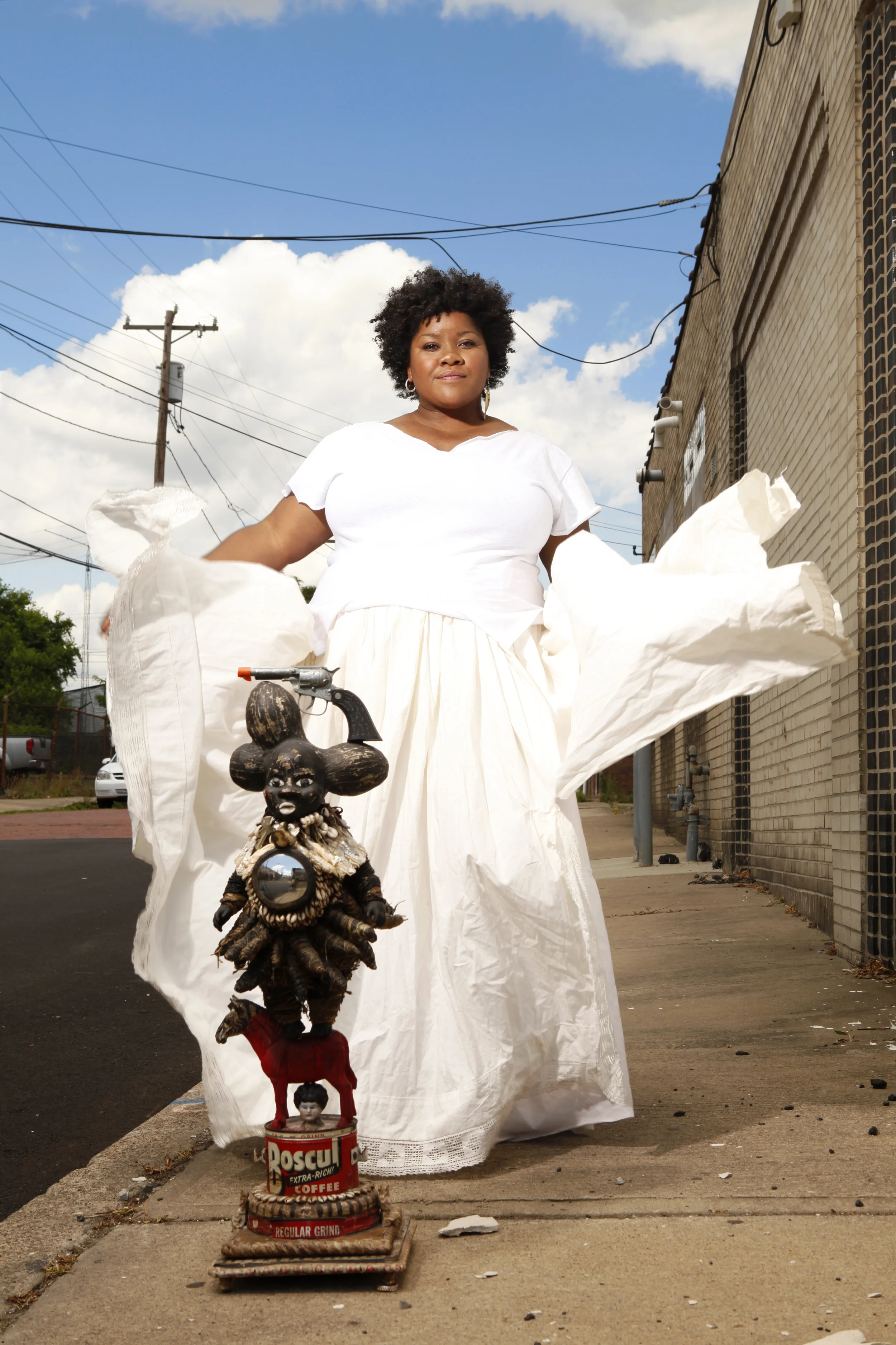 Artist Vanessa German in Homewood, Pittsburgh, PA.