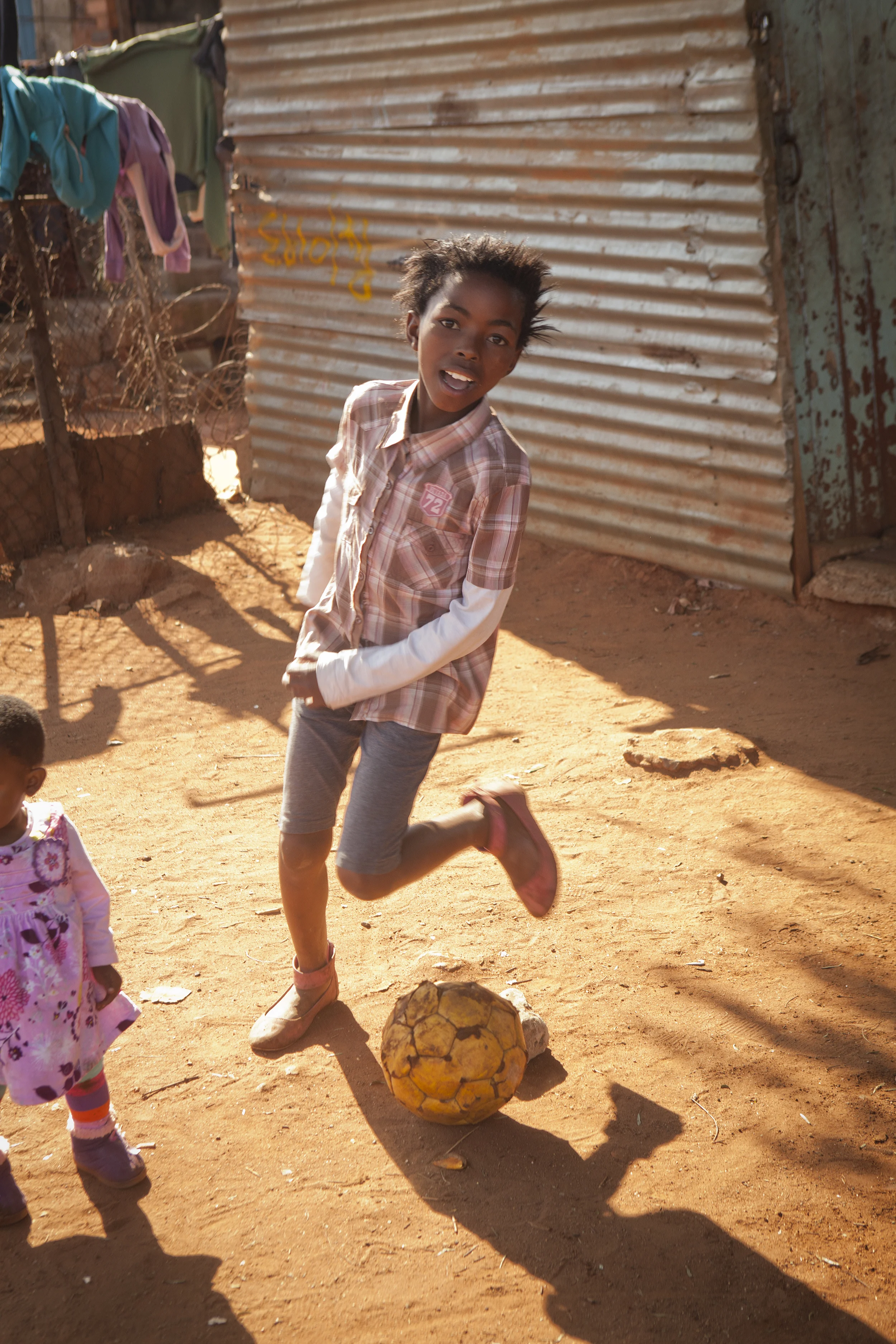 Soccer in Kliptown, Soweto, South Africa
