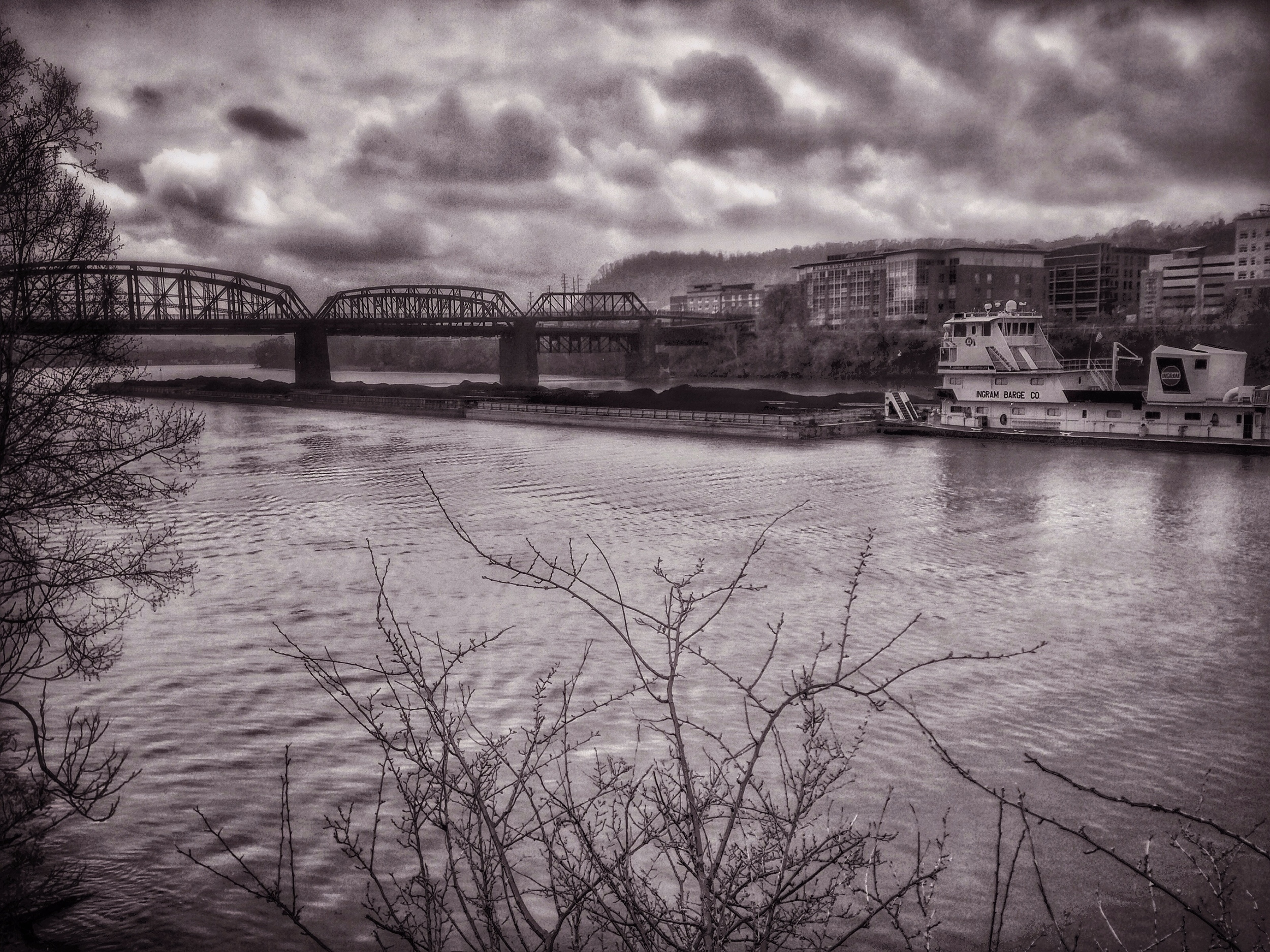 Coal Barge up the Monongahela River