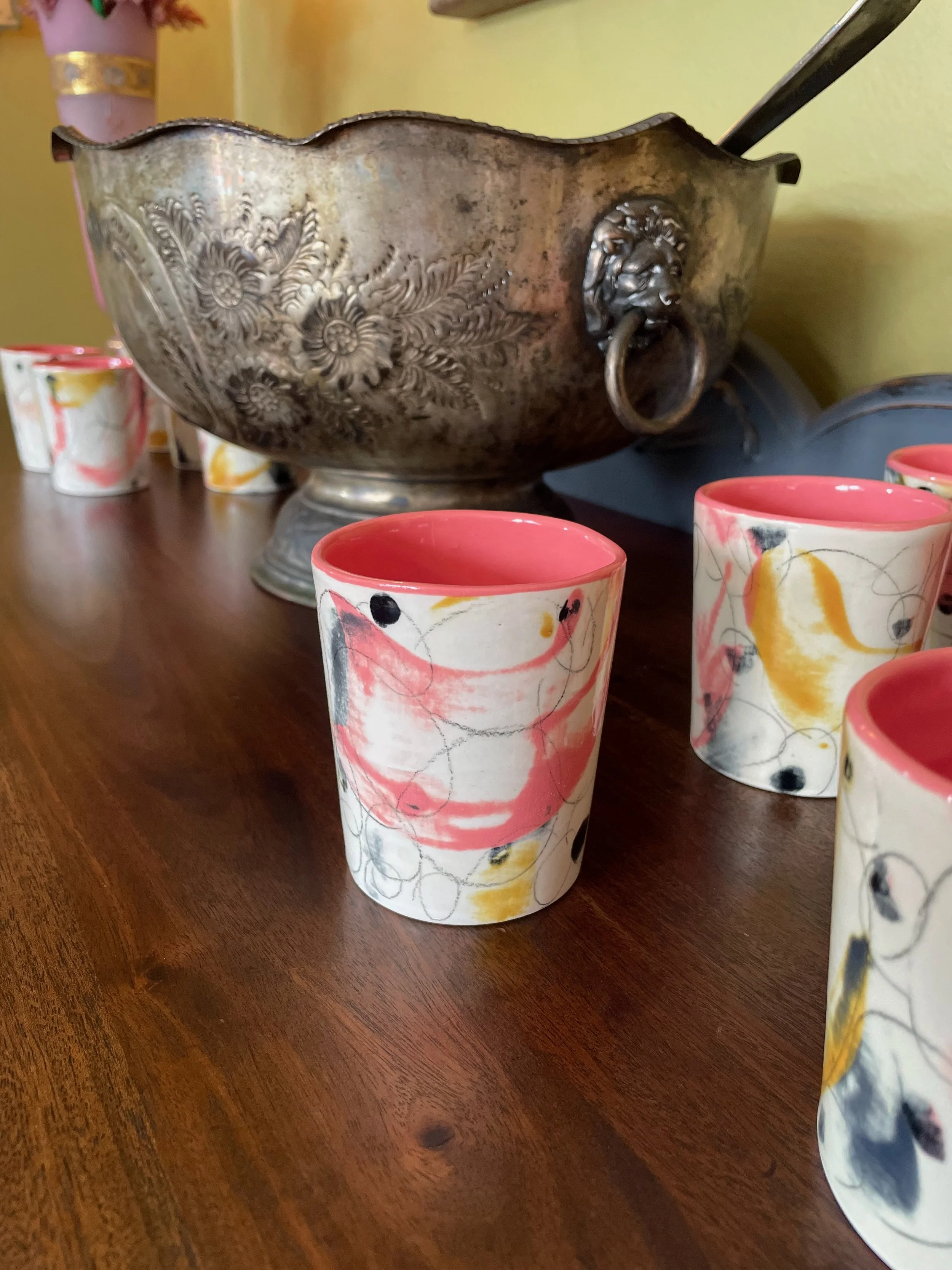 Set of 4 Small Cups in Confetti