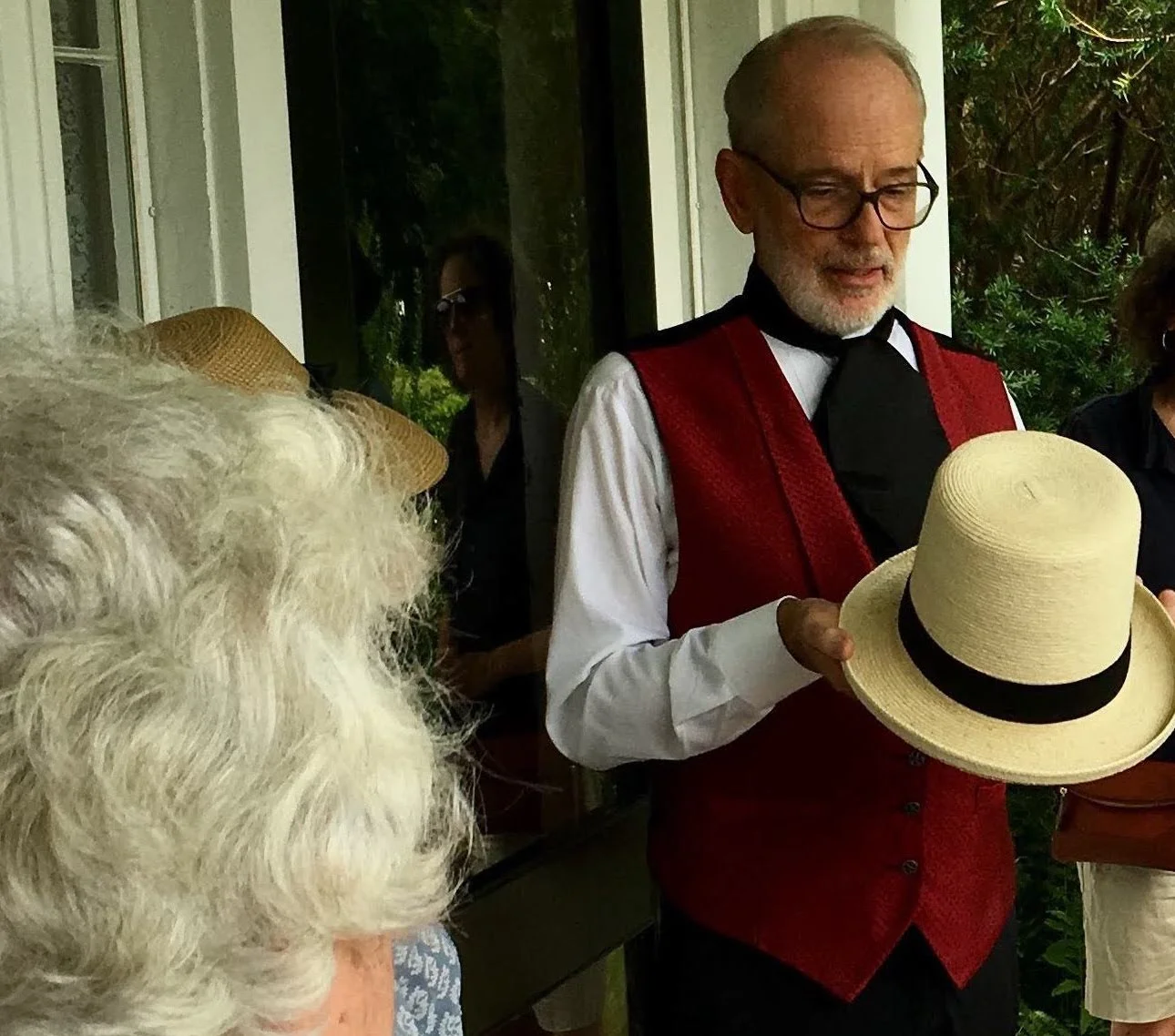 A SHORT WALK INTO THE PAST— Brian Sheehy leads a small group uncovering treasures of the Old King’s Highway.