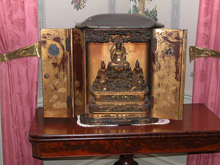 A SURPRISE IN EVERY ROOM —Yarmouth's deep water sea captains acquired many unique pieces, like this Asian Temple, during their voyages to distant, exotic lands. Their lives were far more cosmopolitan than many of their land-bound neighbors, and more dangerous, as you will discover.