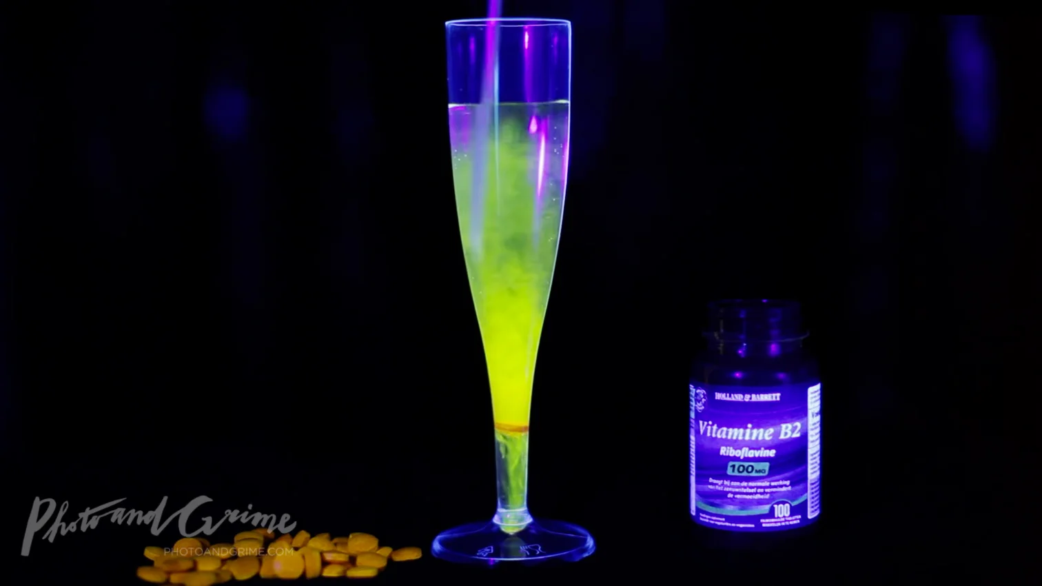 Yellow UV Glow in the Dark Drinks