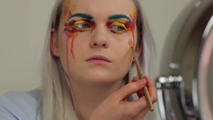 watercolour paint makeup tutorial punchingpictures.gif