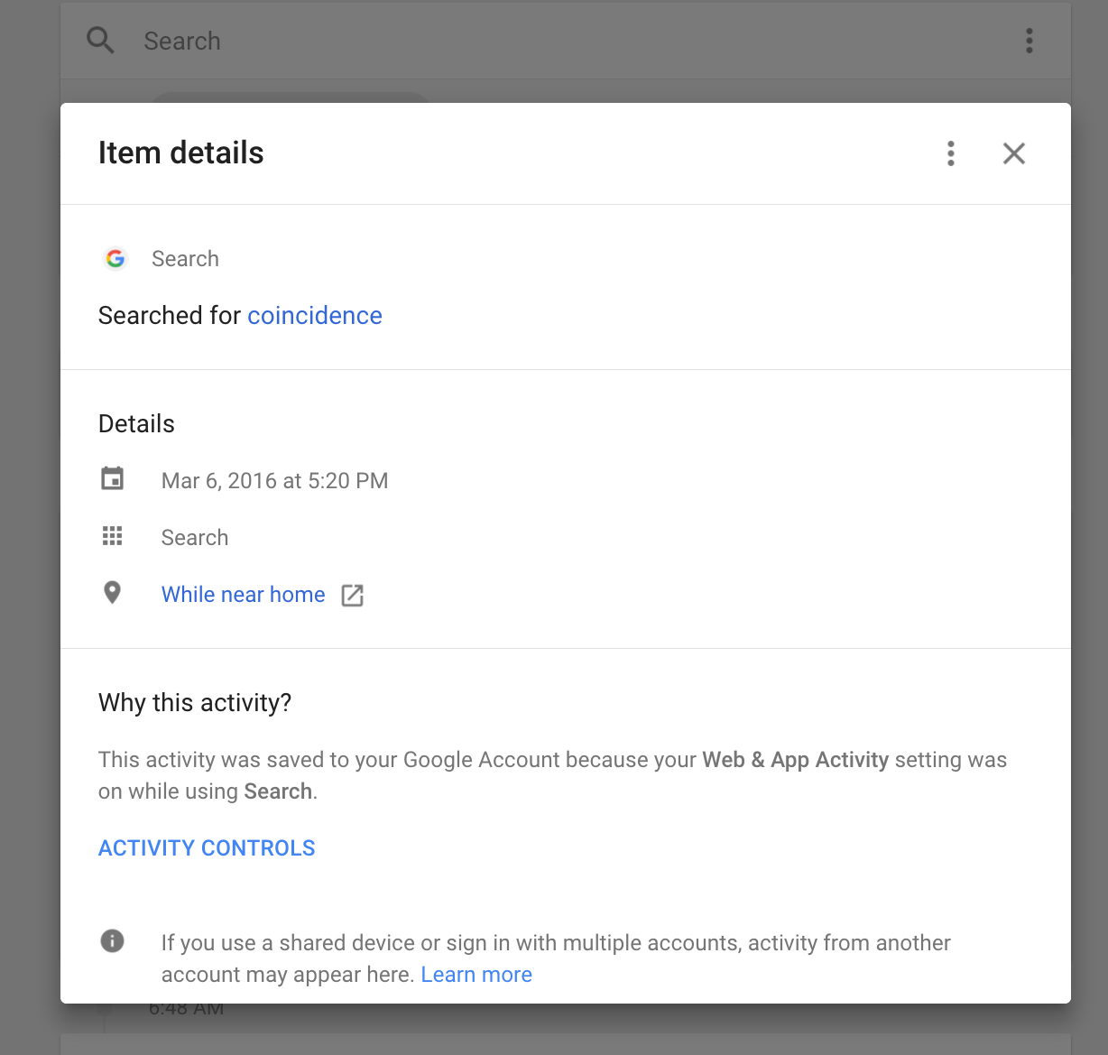 Search data on March 6.