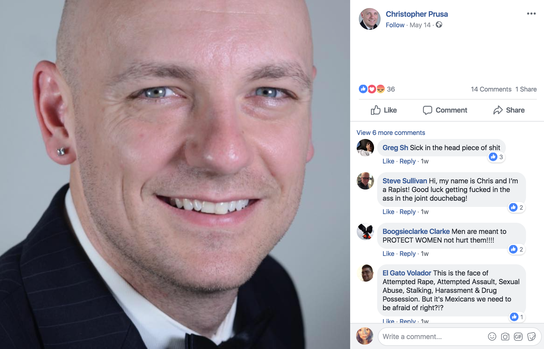Prusa's Facebook profile picture on August 2018