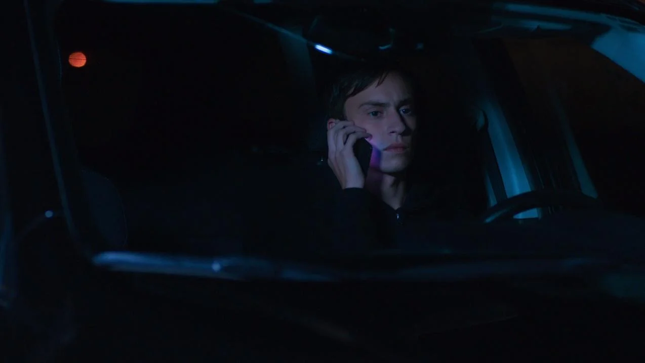 Henry stalking Sam with his phone.